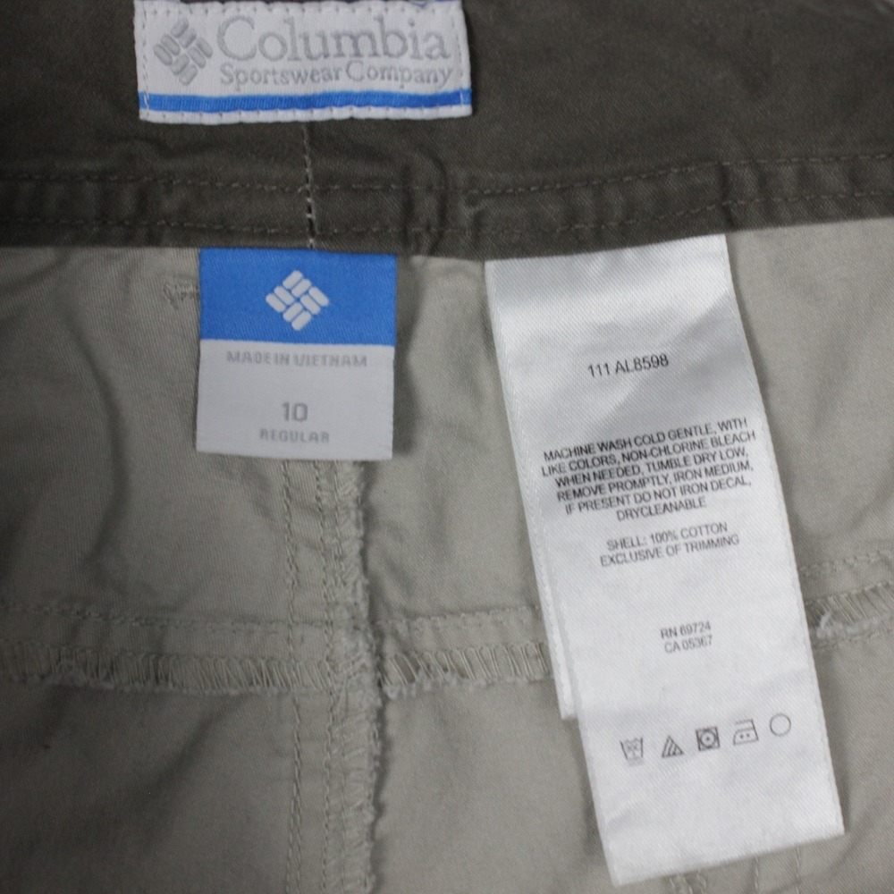 Columbia Khaki Chino Pants Womens Size 10 Tan Straight Leg Hiking Camping - Picture 4 of 10